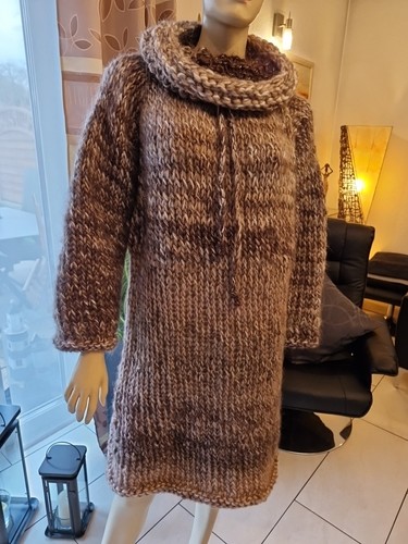 Langhaar mohair pullover kleid - langhaar,