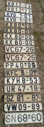 Altes schild nummernschild - 1x,