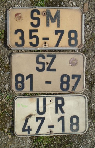 Altes schild nummernschild - 1x,