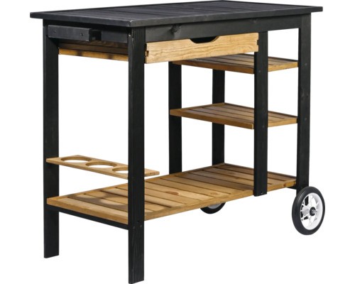 Beistellwagen zum grillen holz - grillen,