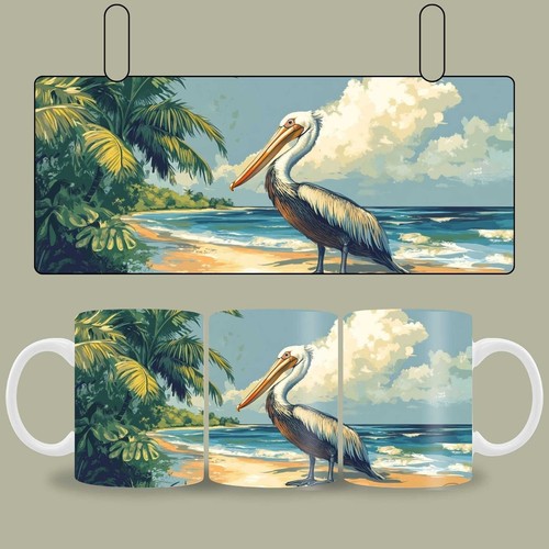 Kaffeetasse pelikan tropisch - pelikan,