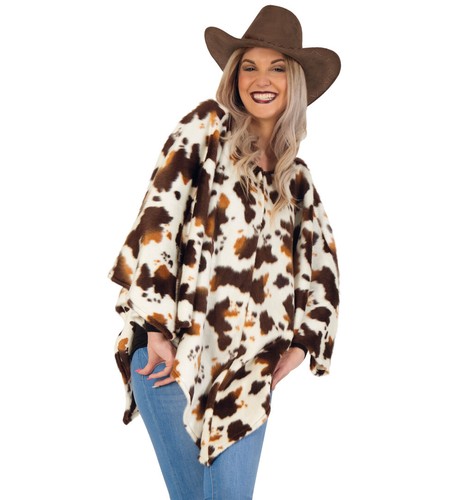 Poncho cape western kuhfell - poncho,