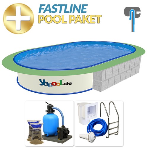 Fastline pool paket - pool, ovalbecken