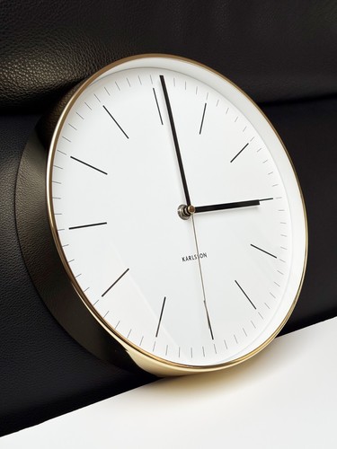 Karlsson minimal wanduhr gold - wanduhr,