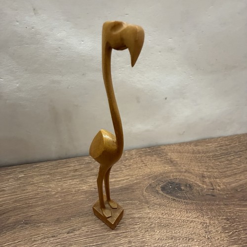 Holz flamingo figur geschnitzt - flamingo,