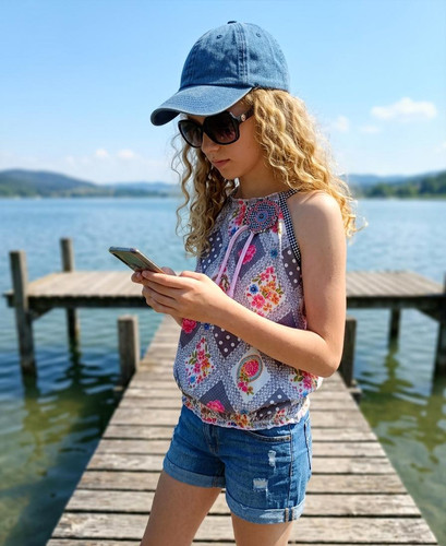 Mädchen bluse unikat 158 - bluse, gr.