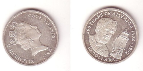 Dollar silber münze cook - 10,