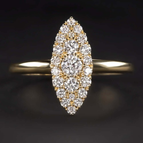 Diamant navette ring karat - diamant,
