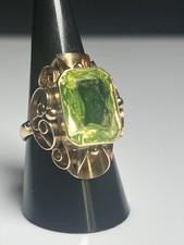 Gold ring 585 14k peridot - ring,