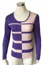 Damen rundhals pulli seide - rundhals,
