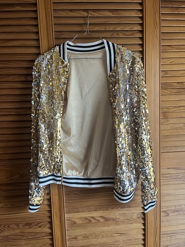 Jacke gold pailletten - jacke,