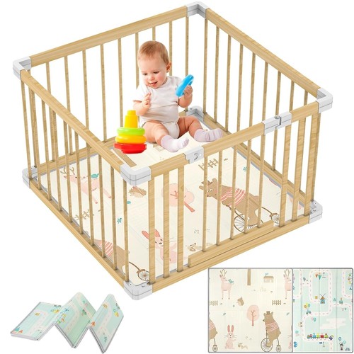 90x90cm holz laufstall - 90x90cm, baby