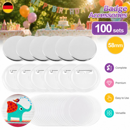 100 stück button rohlinge - 100,