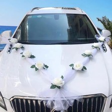 Autoschmuck hochzeit weiß - autoschmuck,