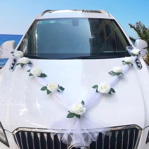 Autoschmuck hochzeit weiß - hochzeit,