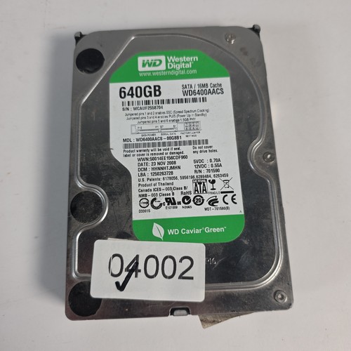 Western digital green - digital, 640gb