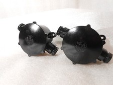 Bakelit  Abzweig Verteiler Dose Aufputz schwarz Steckdose Schalter 2Arm