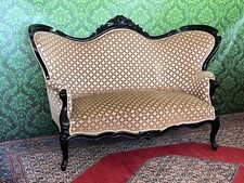 Biedermeier Couch Sofa Barock Sitzmöbel Barockstoff Nussbaum Louis Philippe