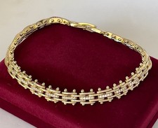 Luxus Panzer Armband Zirkonia