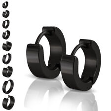 Creolen Klappcreolen Edelstahl silber gold rosegold schwarz oder matt gebürstet