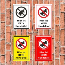 Schild Kein Hundeklo Hundekot