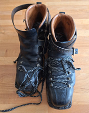 Skischuhe Stiefel alt  Leder