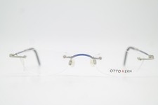 Vintage Brille OTTO KERN 9503 Silber Blau Randlos Brillengestell eyeglasses