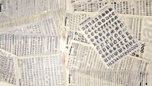 Letraset style rub - rub, transfer