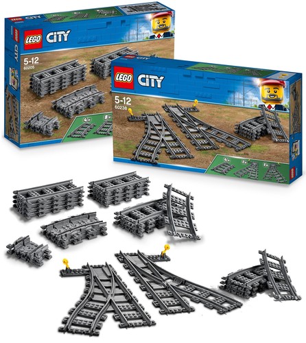 Lego city schienen - schienen, weichen