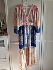 Buntes paisley patchwork kleid - patchwork,
