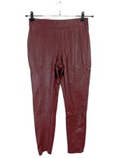 TOPSHOP Kunstlederhose Damen Hose Gr. DE 38 pink Casual-Look