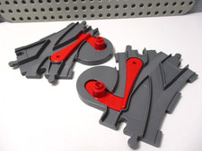 LEGO Duplo 2 x Weiche neu dunkelgrau Gleis Schiene Eisenbahn Train