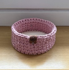 Häkelkorb Korb Holzboden