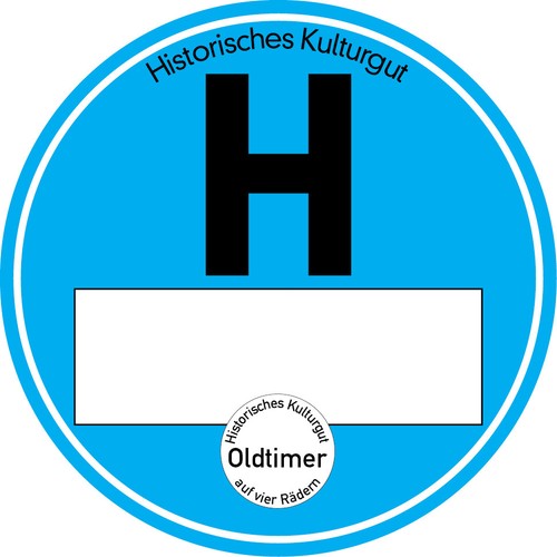 Blaue feinstaubplakette - feinstaubplakette, h