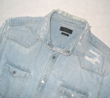 Zara - Jeansjacke / Hemdjacke / dickeres Hemd - Gr. L - blai bzw. denim
