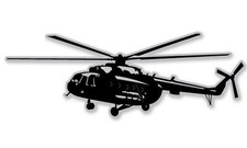 Autoaufkleber Hubschrauber L1818 Sticker-12cm