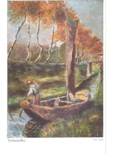 AK- Torfschiffer, Künstler Postkarte, Max Veeh, Verlag des Verschönerungsverein