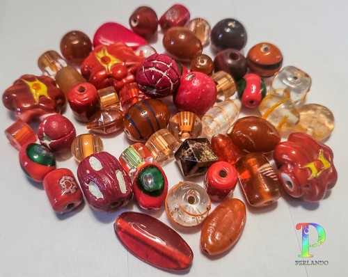 Perlenmix lampwork indisch - lampwork,