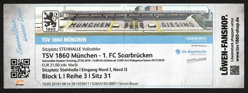 Ticket 2017 tsv 1860 - |,