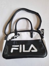 Fila Damen Handtasche Weiß Schwarz Schultertasche Mittlere Größe,neuwertig'