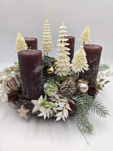 Adventskranz kugel geschenk - adventskranz,