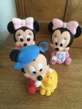 Walt Disney Baby Arco Quietschefiguren 3 Stück Minnie Mickey