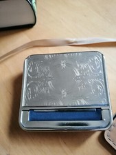 Tabak Dose 80mm  Metall Click Box Dreh Beutel, neuwertig, Wunderschönes Muster