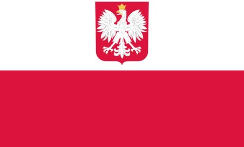 Polen mit wappen adler - adler, fahne