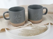 Personalisierte Tasse Namen Mr Mrs Geschenkidee Hochzeit Brautpaar Lasergravur