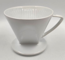 ☕ Porzellan-Kaffeefilter weiß – 2-Loch Dripper | elegant | sauber ✨ | Griff ✅