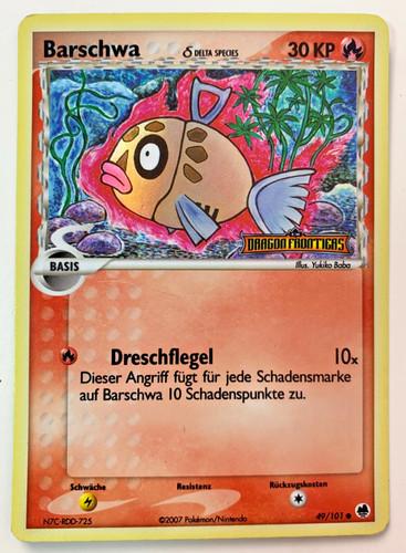 Pokemon barschwa holo stamp - barschwa,