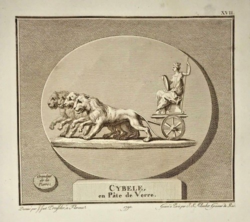 Orig kupferstich cybele - orig.-kupferstich:, "cybele"
