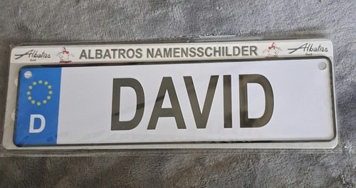Namensschild david 5x6 5cm - namensschild, 25,5x6,5cm