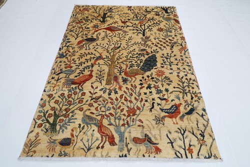 5x7 fuß vögel beige - 5x7,